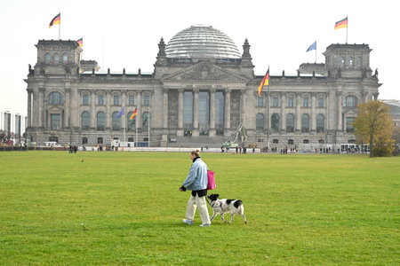 Berlin, Germany - November 01, 2022: The German Bundestag (Reichstag Building) is the national parliament of the Federal Republic of Germany.のeditorial素材