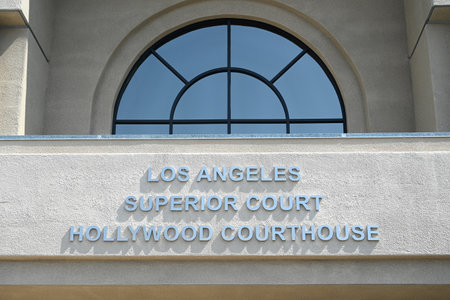 Los Angeles, California, USA - July 29, 2023: Los Angeles County Superior Court - Hollywood Courthouse.のeditorial素材