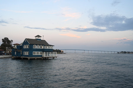 San Diego, CA, USA - July 30, 2023:Coronado Bridge in San Diego.のeditorial素材