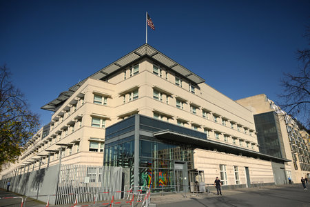 Berlin, Germany - October 30, 2022: Embassy of the United States of America in Berlinのeditorial素材