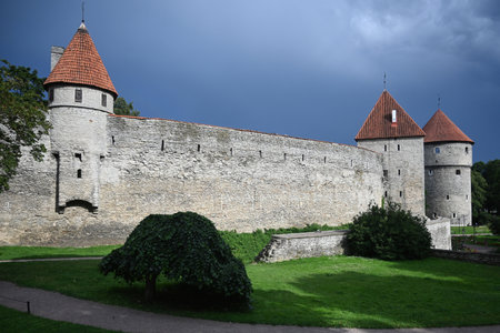 The Old Town of Tallinn, Estoniaの写真素材