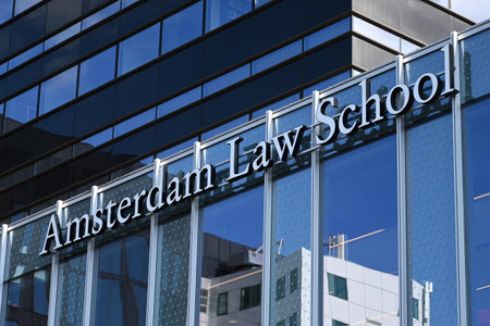 Amsterdam, Netherlands - August 26, 2024: Amsterdam Law School of the University of Amsterdam.のeditorial素材