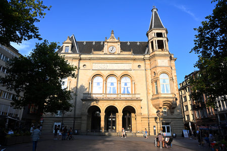 Luxembourg, Luxembourg - August 29, 2024: The Cercle Municipal or Cercle Cite the building in...