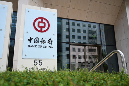 Luxembourg, Luxembourg - August 30, 2024: Bank Of China Luxemburg, in Luxembourg City.のeditorial素材
