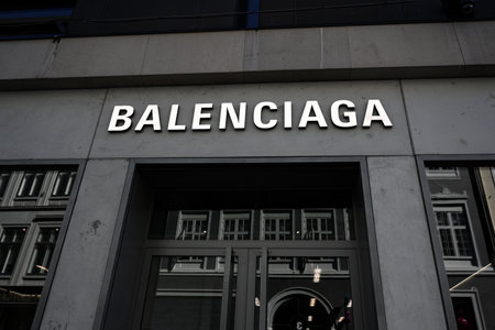 Copenhagen, Denmark - August 1, 2024:  Balenciaga store  in Copenhagen.のeditorial素材