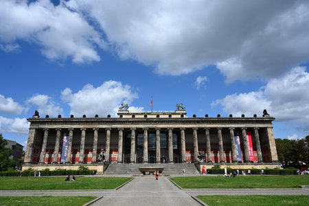 Berlin, Germany - August 3, 2024: The Altes Museum (Old Museum) is a listed building on the Museum Island in the centre of Berlin.のeditorial素材