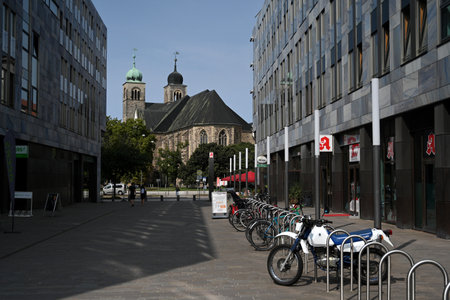 Magdeburg, Germany- August 23, 2024: People in the center of city Magdeburg.のeditorial素材