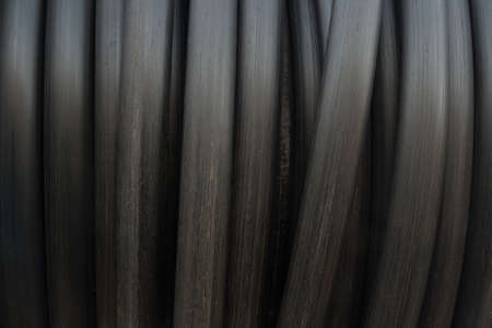 black pipe hose roll background and texture.の写真素材