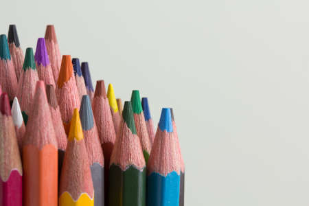 color Pencils success creative concept On Black Background Close-up.の写真素材