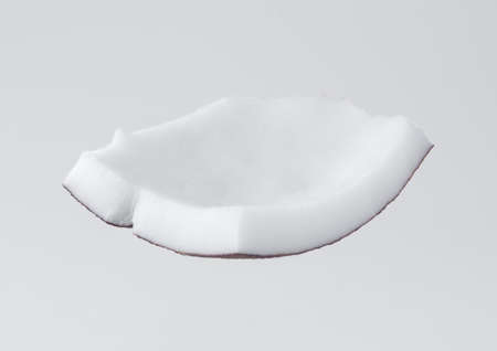 coconuts isolated on gray background clipping path