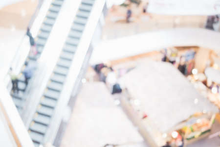 abstract shopping mall store blurred on backgroundの写真素材