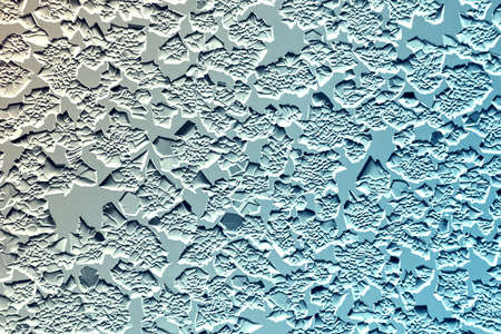 Macro structure of ice on glass, blue gradient colorの写真素材
