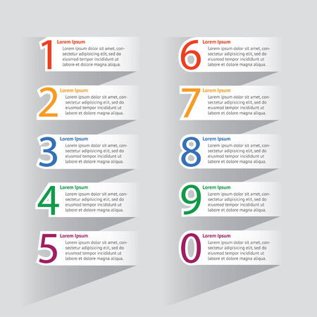 Vector infographic origami banners set.のイラスト素材