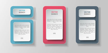 Vector infographic origami banners set.のイラスト素材