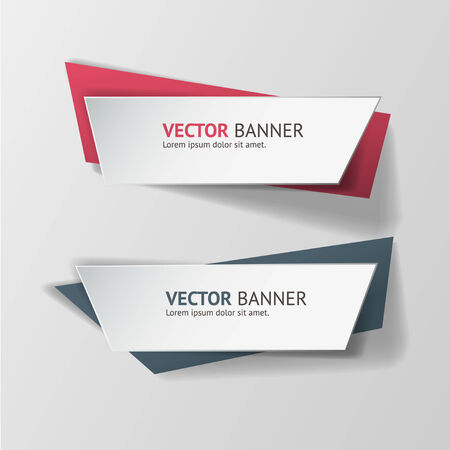 Vector infographic origami banners set.のイラスト素材