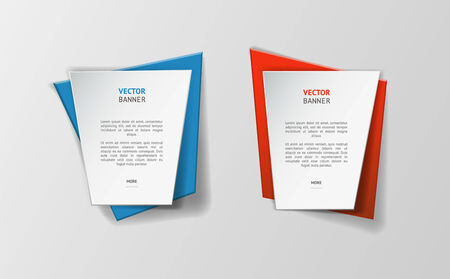 Vector infographic origami banners set.のイラスト素材