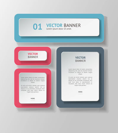 Vector infographic origami banners set.のイラスト素材