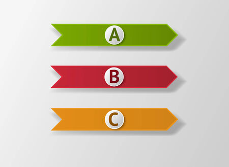 Vector infographic origami banners set.のイラスト素材