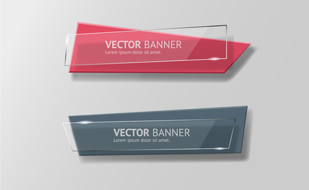 Vector infographic origami banners set.のイラスト素材