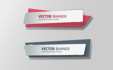 Vector infographic origami banners set.のイラスト素材