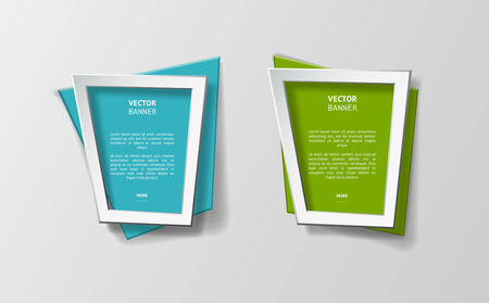 Vector infographic origami banners set.のイラスト素材
