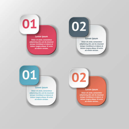 Vector infographic origami banners set.のイラスト素材
