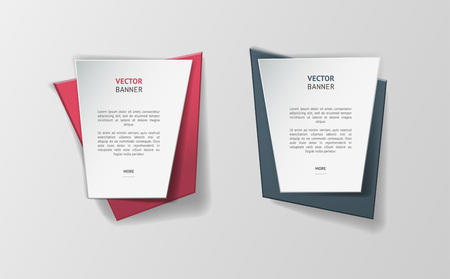 Vector infographic origami banners set.のイラスト素材