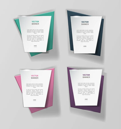 Vector infographic origami banners set.のイラスト素材