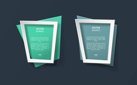 Vector infographic origami banners set.のイラスト素材