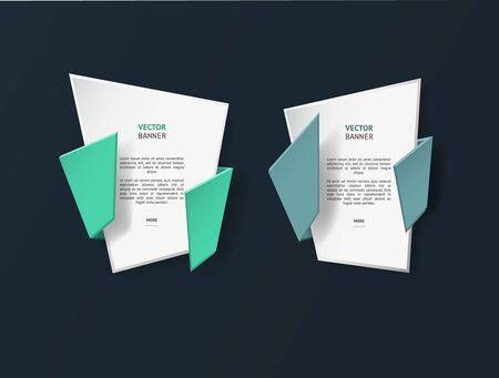 Vector infographic origami banners set.のイラスト素材