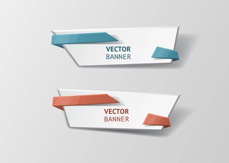 Vector infographic origami banners set.のイラスト素材
