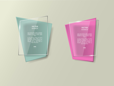 Vector infographic origami banners set.のイラスト素材