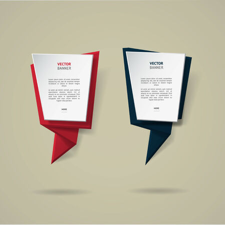 Vector infographic origami banners set.のイラスト素材