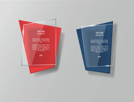 Vector infographic origami banners set.のイラスト素材