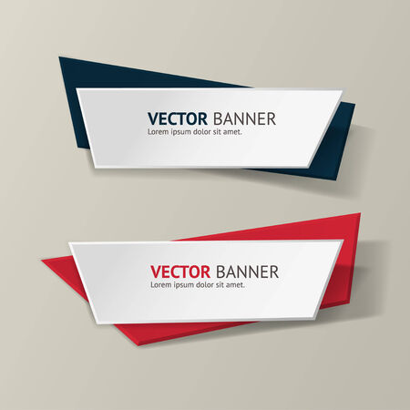Vector infographic origami banners set.のイラスト素材