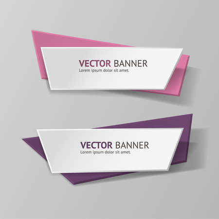 Vector infographic origami banners set.のイラスト素材