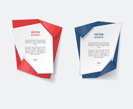 Vector infographic origami banners set.のイラスト素材