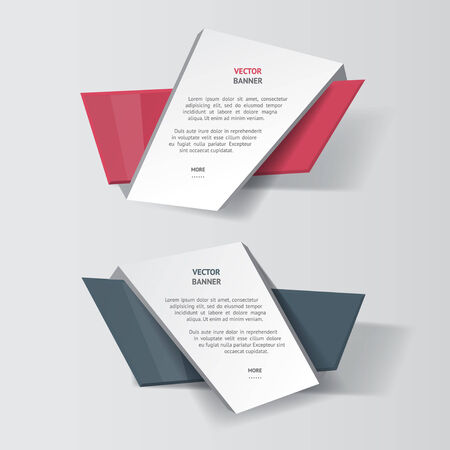 Vector infographic origami banners set.のイラスト素材