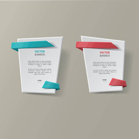 Vector infographic origami banners set.のイラスト素材