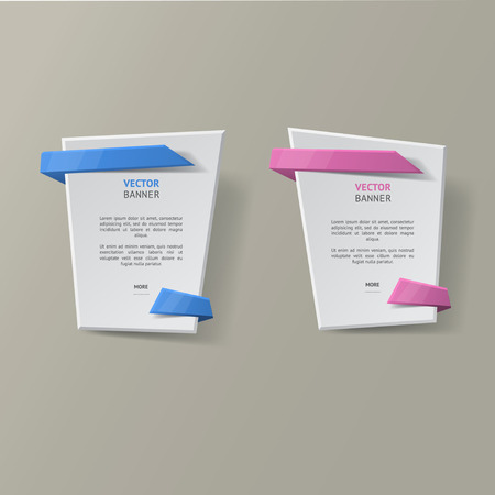 Vector infographic origami banners set.のイラスト素材