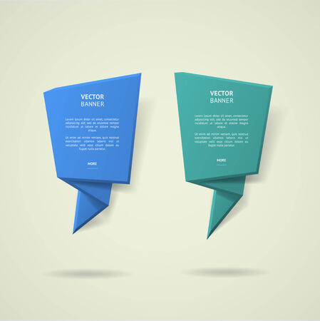 Vector infographic origami banners set.のイラスト素材