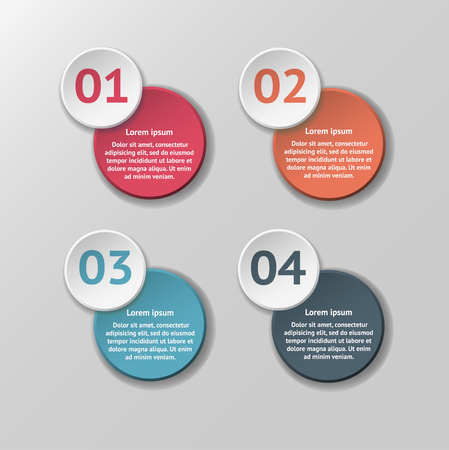 Vector infographic origami banners set.のイラスト素材