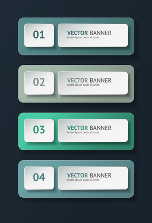 Vector infographic origami banners set.のイラスト素材