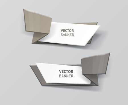 Vector infographic origami banners set.のイラスト素材