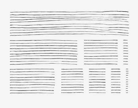 Vector brush lines set on light background.のイラスト素材