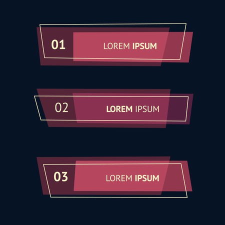 Set of flat geometric polygon vector banners.のイラスト素材