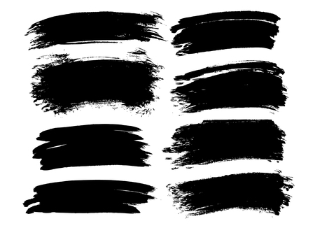 Brush lines set. Vector illustrationのイラスト素材