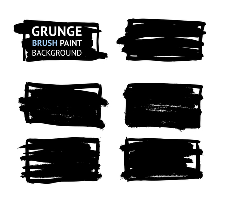 Brush lines set. Vector illustrationのイラスト素材