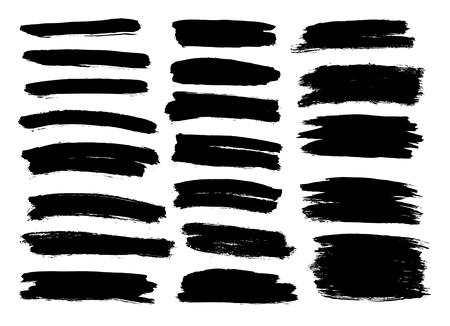 Brush lines set. Vector illustrationのイラスト素材