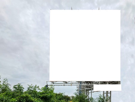 Blank white mock up or billboard banner for advertisingの写真素材